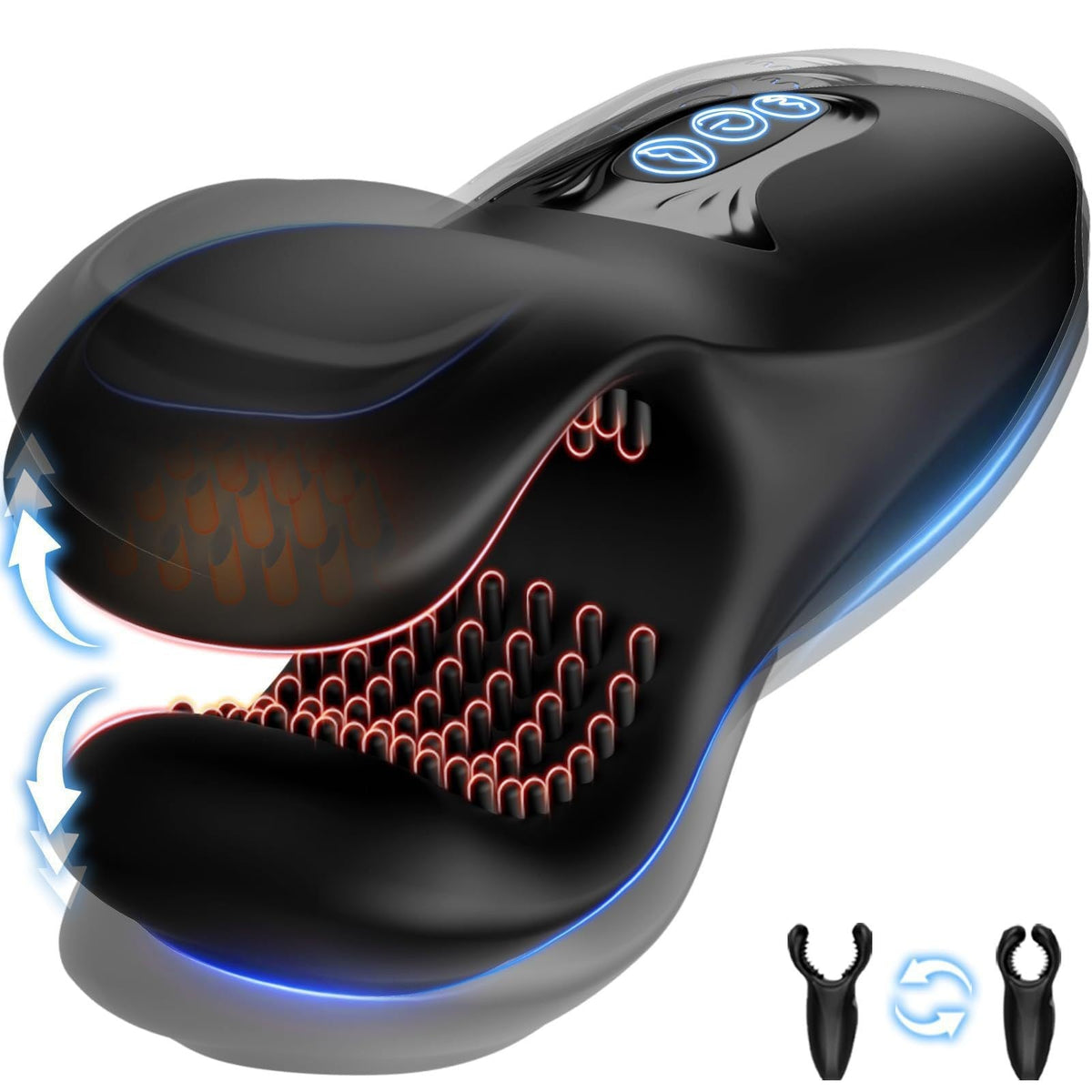 10 frequency bite training device, male vibrator, vibration massage, glans stretching device, exercise device, adult sex toy